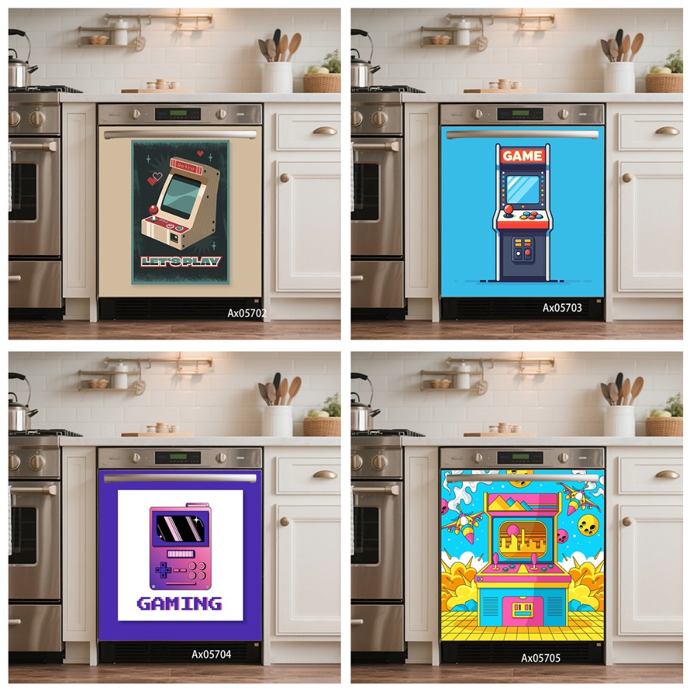 Gaming Accessories For Bedroom - Autocollant de porte de lave-vaisselle style