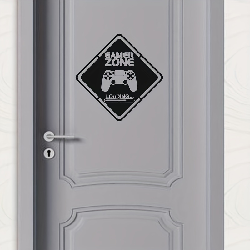 Gaming Accessories For Bedroom - Autocollant mural en vinyle pour porte